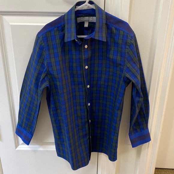 Nordstrom Boys size 8 Dress Shirt Plaid - Picture 1 of 6